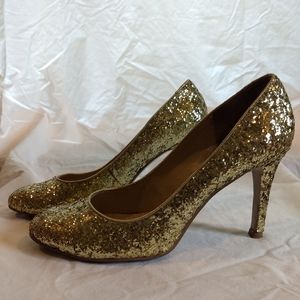 Gold Sparkly Nine West Heels